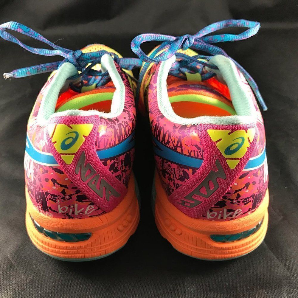 Asics GEL Noosa Tri 10 Triathlon yellow multicolor MINT CONDITION 6.5 US MEDIUM - Picture 4 of 6